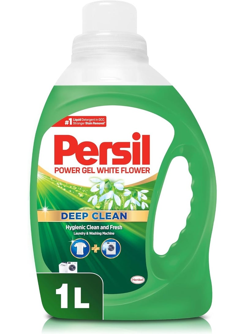 Persil Power Gel White Flower Deep Clean #1 Liquid Laundry Detergent 1L - Image 1